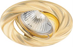 Светильник потолочный встраиваемый (ИВО) FERON DL6027, классика MR16 G5.3, золото, круг, 90*90*25 мм 28874 - фото 79195