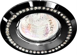 Светильник потолочный встраиваемый (ИВО) FERON DL103-C, под лампу MR16 G5.3, черный, круг, 98*98*32 28449 - фото 79199