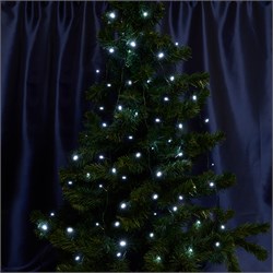 Гирлянда линейная FERON CL44, 200LED, 5000К (белый), с эффектом стробов, 20м+1,5м черный шнур, расст 32976 - фото 79279