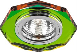 Светильник потолочный встраиваемый (ИВО) FERON DL8020/8020-2, под лампу MR16 G5.3, мультиколор хром, 19703 - фото 79372