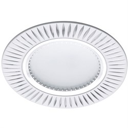 Светильник потолочный встраиваемый (ИВО) FERON GS-M369W, под лампу MR16 G5.3, белый-хром, круг, 80*8 28341 - фото 79388