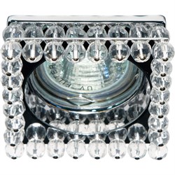 Светильник потолочный встраиваемый FERON CD2131, декоративный MR16 G5.3, хром, квадрат, 75*75*54 мм, 18766 - фото 79444