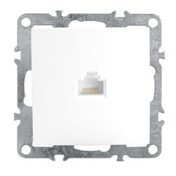 Розетка компьютерная 1-местная RJ-45 (механизм), серия Эрна, PST00-9107-01, белый 39314 - фото 79581