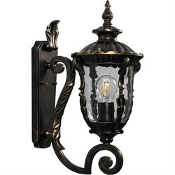 Светильник садово парковый PL5001 60W 230V E27 290*190*460MM темно-коричневое золото (на стену вверх) 11495 - фото 79693