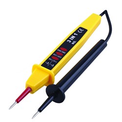 Тестер ступенчатой индикации напряжения контактный двухполюсной до 500V, желтый, TST500-2 32863 - фото 79709