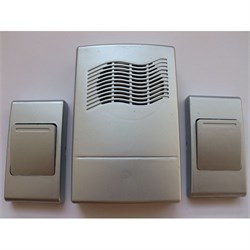 Е-122 серебр. Звонок беспроводной 3 мелодии 100м с кнопкой   TECHNOLIGHT E-122 - фото 7971