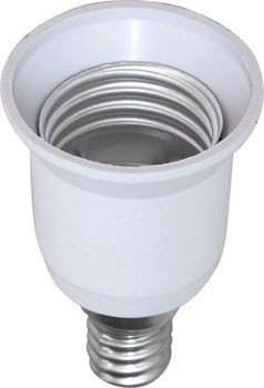 Патрон-переходник для ламп общего назначения FERON LH63 230V E27 E14, термопластик, цвет белый, 39*3 22342 - фото 79746