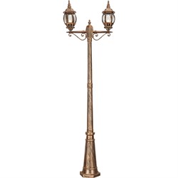 Светильник садово-парковый, 2*100W 230V E27 черное золото, 8114/PL8114 11242 - фото 79989