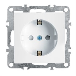 Розетка 1-местная с/з (механизм), серия Эрна, PST16-9110-01, белый 39317 - фото 80157