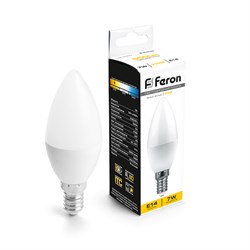 Лампа светодиодная, (7W) 230V E14 2700K, LB-3097 41378 - фото 80263