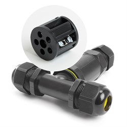 Соединитель-коннектор для проводов трехконтактный, водонепроницаемый, LD523/LD530 41462 - фото 80266