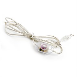 Сетевой шнур с диммером 230V 2м,  прозрачный, DM103-200W 23058 - фото 80293