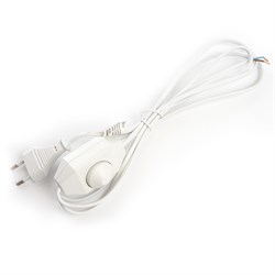 Сетевой шнур с диммером 230V 2м, белый, DM103-200W 23056 - фото 80341