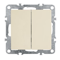 Выключатель 2-клавишный (механизм), серия Эрна, PSW10-9104-02, слоновая кость 39323 - фото 80440