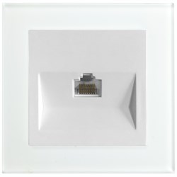 Розетка компьютерная 1-местная RJ-45, 8С, серия Катрин, GLS00-7007-01, белый 39170 - фото 80688