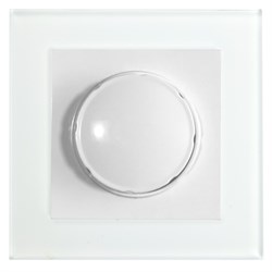 Выключатель электрический (диммирующий), серия Катрин, GLS10-7006-01, белый 39248 - фото 80773