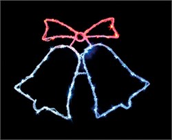 Световая фигура 230V  60 LED красный+белый+синий, 10.8W, 20mA, с контроллером, IP 20, шнур 1.5м 0.75 26711 - фото 80833