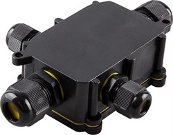 Распределительная коробка FERON LD524, количество вводов: 4, термопластик, цвет черный, размер 140*1 32247 - фото 80890