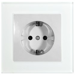 Розетка 1-местная с/з , 250В, 16А с защитной шторкой, серия Катрин, белая GLS16-7010-01 39167 - фото 80973