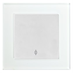 Переключатель 1-клавишный c индикатором, 250В, 10А, серия Катрин, белый GLS10-7005-01 39244 - фото 81028