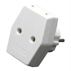 Сетевой  разветвитель компактный 3-местный ADP10-16-20, белый 39006 - фото 81031