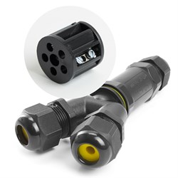 Соединитель-коннектор для проводов трехконтактный, водонепроницаемый, LD522/LD529 41461 - фото 81047