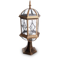 Светильник садово-парковый, 60W 230V E27 черное золото, PL171 11339 - фото 81051