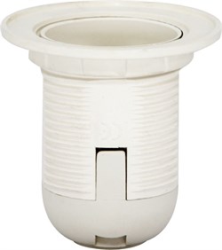 Патрон для ламп общего назначения FERON LH110 230V E27, пластик, цвет белый, 57*57*59мм 22348 - фото 81056