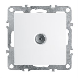 Розетка телевизионная 1-местная, 75 Ом (механизм), серия Эрна, PST00-9108-01, белый 39315 - фото 81290