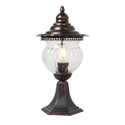 Светильник садово-парковый, 60W 230V E27 195*195*395мм коричневый (на постамент), PL594 11622 - фото 81353