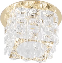 Светильник потолочный встраиваемый со светодиодом 10W  220V/50Hz 600Lm 3000K прозрачный, золото, JD5 27828 - фото 81390