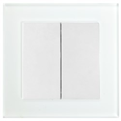 Выключатель 2-клавишный , 250V, 10А, серия Катрин, белый, GLS10-7004-01 39165 - фото 81396