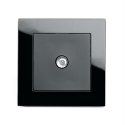 Розетка телевизионная 1-местная, 75 Ом, 5-862МГц, серия Катрин, GLS00-7008-05, черный 39511 - фото 81861