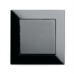 Выключатель электрический 1-клавишный 250В, 10А, серия Катрин, GLS10-7003-05, черный 39505 - фото 81864