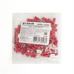 Наконечник плоский Изолированный (папа) РпИп 1,5-250 (ОПТ упаковка 100 шт), LD401-15250 39409 - фото 82014