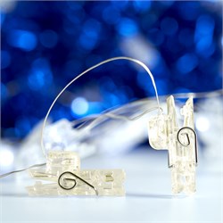 Гирлянда линейная Прищепки USB 20LED 2700K, IP 20, 1.8м, CL573 41650 - фото 82035