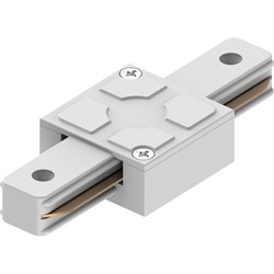 Коннектор прямой для шинопровода, белый, LD1006 для CAB1005 41734 - фото 82377