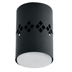 Светильник потолочный 12W, 230V, GX53 и подсветка 4000K, черный HL351 41456 - фото 83278