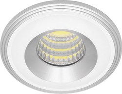 Драйвер Светильник встраиваемый светодиодный 3W, 210 Lm, 4000К, белый, хром, LN003 с  ом в комплекте 28776 - фото 83771