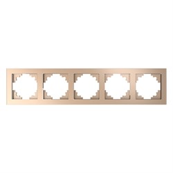 Рамка горизонтальная 5-местная, серия Катрин, GFR00-7005-02, шампань 39638 - фото 84034