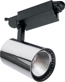 Светильник трековый светодиодный на шинопровод 12W, 1080 Lm, 4000К, хром, 35 градусов, AL102 со встр 41048 - фото 84132