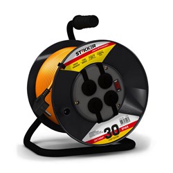 Удлинитель на пластиковой катушке с/з, ПВС, 3х1, 10A, 30м, IP44, STD02-41-30 (UG), оранжевый 39708 - фото 84590