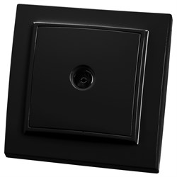 Розетка телевизионная 1-местная, серия Эрна, PST00-9008-03, черный 39476 - фото 84870