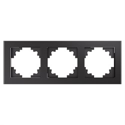 Рамка горизонтальная 3-местная, серия Катрин, GFR00-7003-06, графит 39541 - фото 84947