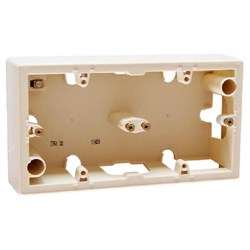 Коробка для накладного монтажа VALENA   2 поста слоновая кость (776132) 776132 - фото 85079