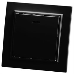 Выключатель 1-клавишный c индикатором, 250V, 10А, серия Эрна, PSW10-9001-03, черный 39470 - фото 85123