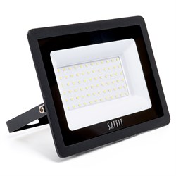 Прожектор светодиодный, 2835 SMD, 70W 6400K  AC220V/50Hz IP65, черный в компактном корпусе, SFL90-70 55176 - фото 85285