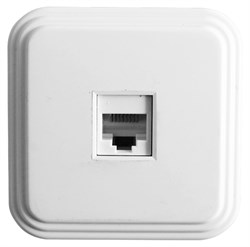 Розетка компьютерная 1-местная RJ-45, PST00-21-20 (РК8-01), белый 39706 - фото 85389