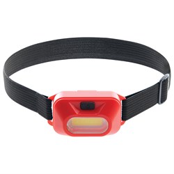 Фонарь налобный светодиодный, работающий от батареек 3*AAA, 2W, COB, IP44, пластик, TH2307 41711 - фото 85492