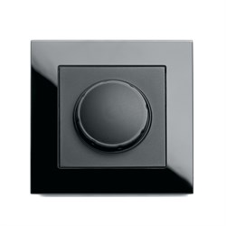 Выключатель диммирующий, 250В, 500W, серия Катрин, черный 39508 - фото 85588
